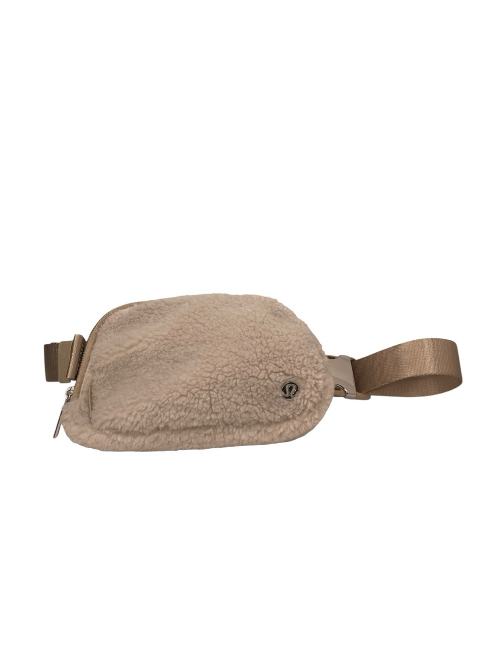 Lululemon Everywhere Fur Belt Bag Beige Sherpa Fleece Zip Fanny Pack